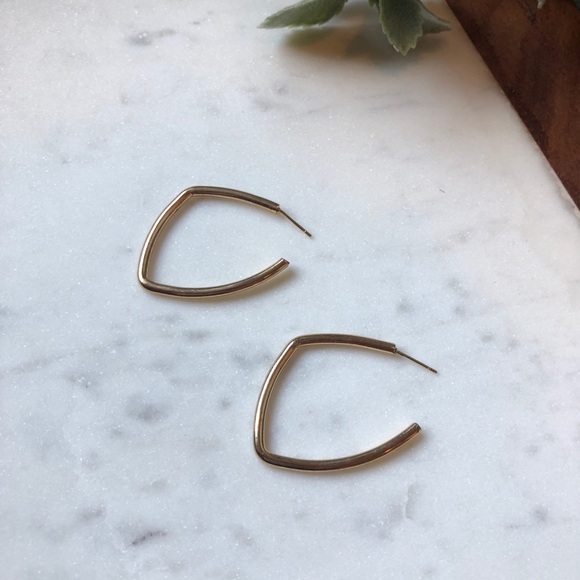 Jewelry - The Kensington - Geometric Angular Hoop